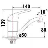 Acl Ruby Swivel Short Basin Sink Mixer